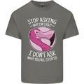 Crazy Stupid Funny Sarcastic Slogan Sarcasm Mens Cotton T-Shirt Tee Top Charcoal
