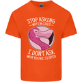 Crazy Stupid Funny Sarcastic Slogan Sarcasm Mens Cotton T-Shirt Tee Top Orange