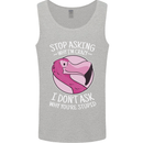 Crazy Stupid Funny Sarcastic Slogan Sarcasm Mens Vest Tank Top Sports Grey