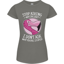 Crazy Stupid Funny Sarcastic Slogan Sarcasm Womens Petite Cut T-Shirt Charcoal
