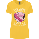 Crazy Stupid Funny Sarcastic Slogan Sarcasm Womens Wider Cut T-Shirt Yellow