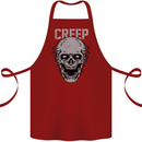 Creep Human Skull Gothic Rock Music Metal Cotton Apron 100% Organic Maroon