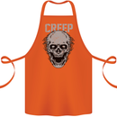 Creep Human Skull Gothic Rock Music Metal Cotton Apron 100% Organic Orange