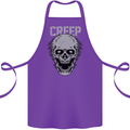 Creep Human Skull Gothic Rock Music Metal Cotton Apron 100% Organic Purple