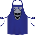 Creep Human Skull Gothic Rock Music Metal Cotton Apron 100% Organic Royal Blue