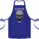 Creep Human Skull Gothic Rock Music Metal Cotton Apron 100% Organic Royal Blue