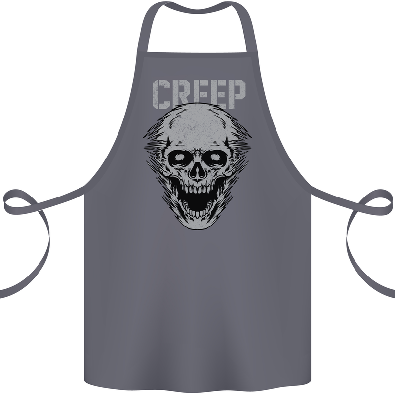 Creep Human Skull Gothic Rock Music Metal Cotton Apron 100% Organic Steel