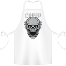 Creep Human Skull Gothic Rock Music Metal Cotton Apron 100% Organic White