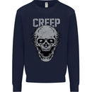 Creep Human Skull Gothic Rock Music Metal Kids Sweatshirt Jumper Navy Blue