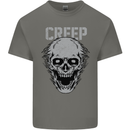 Creep Human Skull Gothic Rock Music Metal Kids T-Shirt Childrens Charcoal