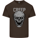 Creep Human Skull Gothic Rock Music Metal Kids T-Shirt Childrens Chocolate