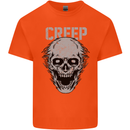 Creep Human Skull Gothic Rock Music Metal Kids T-Shirt Childrens Orange