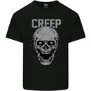 Creep Human Skull Gothic Rock Music Metal Mens Cotton T-Shirt Tee Top Black