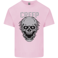 Creep Human Skull Gothic Rock Music Metal Mens Cotton T-Shirt Tee Top Light Pink