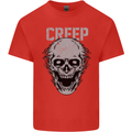 Creep Human Skull Gothic Rock Music Metal Mens Cotton T-Shirt Tee Top Red