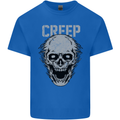 Creep Human Skull Gothic Rock Music Metal Mens Cotton T-Shirt Tee Top Royal Blue