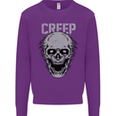Creep Human Skull Gothic Rock Music Metal Mens Sweatshirt Jumper Purple