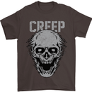 Creep Human Skull Gothic Rock Music Metal Mens T-Shirt Cotton Gildan Dark Chocolate