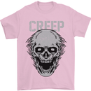 Creep Human Skull Gothic Rock Music Metal Mens T-Shirt Cotton Gildan Light Pink