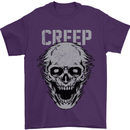 Creep Human Skull Gothic Rock Music Metal Mens T-Shirt Cotton Gildan Purple