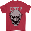 Creep Human Skull Gothic Rock Music Metal Mens T-Shirt Cotton Gildan Red