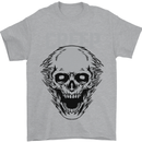 Creep Human Skull Gothic Rock Music Metal Mens T-Shirt Cotton Gildan Sports Grey