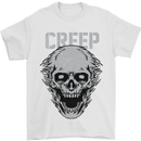 Creep Human Skull Gothic Rock Music Metal Mens T-Shirt Cotton Gildan White