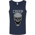 Creep Human Skull Gothic Rock Music Metal Mens Vest Tank Top Navy Blue