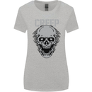 Creep Human Skull Gothic Rock Music Metal Womens Wider Cut T-Shirt Sports Grey
