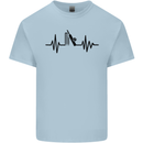 Cricket Pulse Cricketer Cricketing ECG Kids T-Shirt Childrens Light Blue