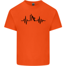 Cricket Pulse Cricketer Cricketing ECG Kids T-Shirt Childrens Orange