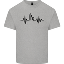 Cricket Pulse Cricketer Cricketing ECG Kids T-Shirt Childrens Sports Grey