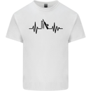 Cricket Pulse Cricketer Cricketing ECG Kids T-Shirt Childrens White