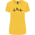 Cricket Pulse Cricketer Cricketing ECG Womens Wider Cut T-Shirt Yellow
