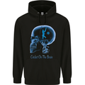 Cricket on the Brain Funny Cricketer Mens 80% Cotton Hoodie Black