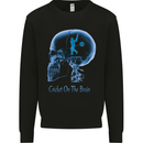 Cricket on the Brain Funny Cricketer Mens Sweatshirt Jumper Black