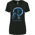Cricket on the Brain Funny Cricketer Womens Wider Cut T-Shirt Black