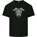 Cross Skull Wings Gothic Biker Heavy Metal Mens Cotton T-Shirt Tee Top Black