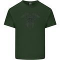 Cross Skull Wings Gothic Biker Heavy Metal Mens Cotton T-Shirt Tee Top Forest Green