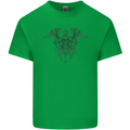 Cross Skull Wings Gothic Biker Heavy Metal Mens Cotton T-Shirt Tee Top Irish Green