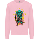 Cthulhu Believe in Me Octopus Kraken Skull Mens Sweatshirt Jumper Light Pink