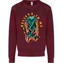 Cthulhu Believe in Me Octopus Kraken Skull Mens Sweatshirt Jumper Maroon