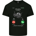 Cthulhu Is Calling Funny Kraken Mens Cotton T-Shirt Tee Top Black