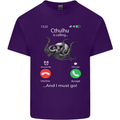 Cthulhu Is Calling Funny Kraken Mens Cotton T-Shirt Tee Top Purple