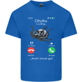 Cthulhu Is Calling Funny Kraken Mens Cotton T-Shirt Tee Top Royal Blue
