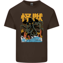 Cthulhu Japanese Anime Kraken Mens Cotton T-Shirt Tee Top Dark Chocolate