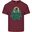 Cthulhu Monster Kraken Mens Cotton T-Shirt Tee Top Maroon