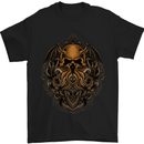 Cthulhu Octopus Kraken Devil Skull Demon Mens T-Shirt Cotton Gildan Black