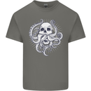 Cthulhu Skull Mens Cotton T-Shirt Tee Top Charcoal