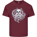 Cthulhu Skull Mens Cotton T-Shirt Tee Top Maroon